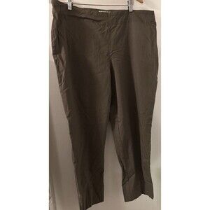Dalia Women’s Kaki crop pants 18W Slip On. Rayon Nylon & Spandex Blend.